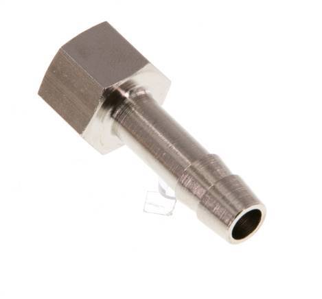 G 1/8'' x 6mm Nickel plated Brass Hose barb 16 Bar [5 Pieces]