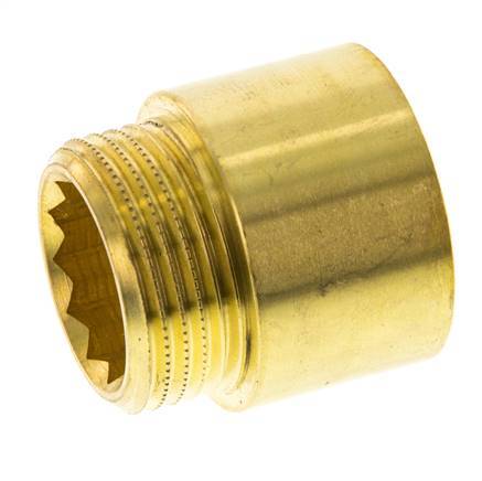 G 1'' F/M Brass Extension DIN 3523 - 25 mm