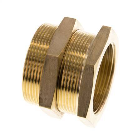 G 1 1/2'' x M54x2 F/M Brass Bulkhead Fitting 16 Bar