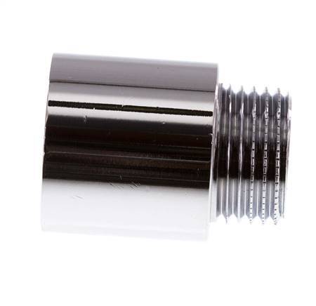 G 1/2'' F/M Chromium plated Brass Extension DIN 3523 - 25 mm