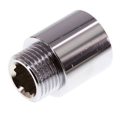 G 1/2'' F/M Chromium plated Brass Extension DIN 3523 - 25 mm