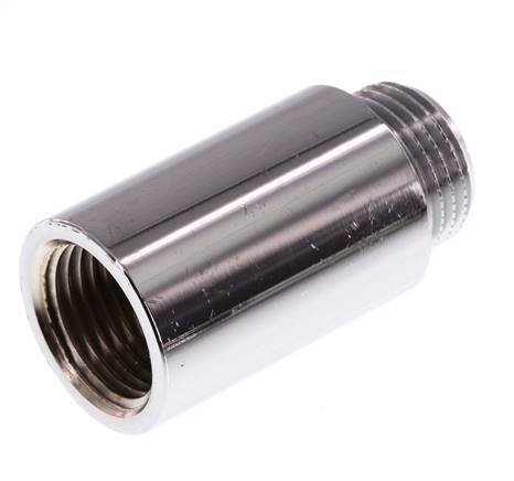 G 1/2'' F/M Chromium plated Brass Extension DIN 3523 - 40 mm