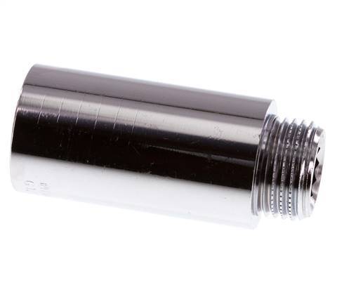 G 1/2'' F/M Chromium plated Brass Extension DIN 3523 - 50 mm