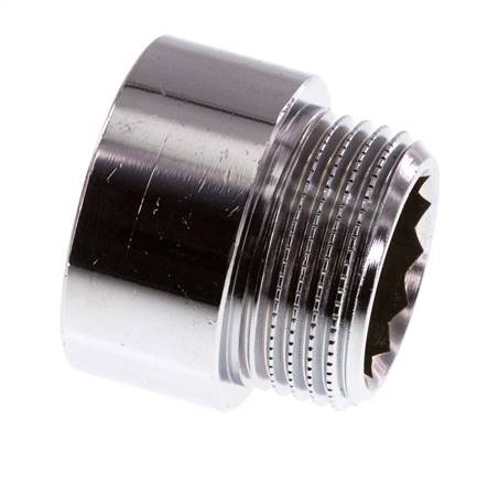 G 3/4'' F/M Laiton chromé Prolongation DIN 3523 - 15 mm