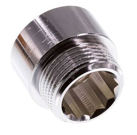 G 3/4'' F/M Laiton chromé Prolongation DIN 3523 - 15 mm