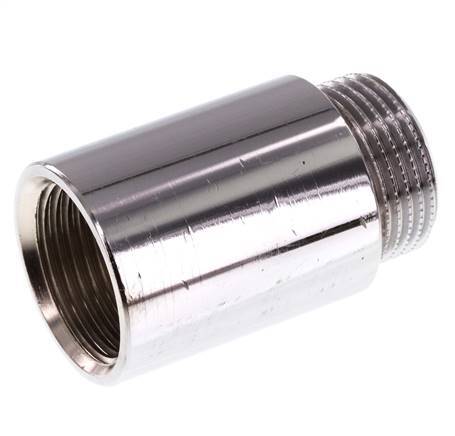 G 3/4'' F/M Chromium plated Brass Extension DIN 3523 - 40 mm