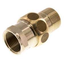 Rp 3/4'' x R 3/4'' F/M Brass Double Nipple 3-pieces with Flat sealing 16 Bar