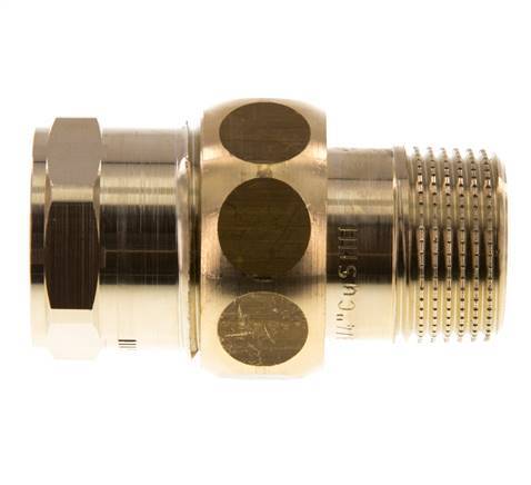Rp 3/4'' x R 3/4'' F/M Raccord double en laiton 3-pièces avec joint plat 16 Bar