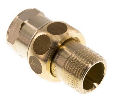 Rp 3/4'' x R 3/4'' F/M Raccord double en laiton 3-pièces avec joint plat 16 Bar