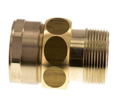 Rp 1 1/2'' x R 1 1/2'' F/M Brass Double Nipple 3-pieces with Flat sealing 16 Bar