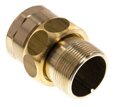 Rp 1 1/2'' x R 1 1/2'' F/M Brass Double Nipple 3-pieces with Flat sealing 16 Bar