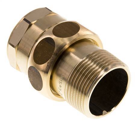 Rp 1 1/4'' x R 1 1/4'' F/M Raccord double en laiton 3-pièces avec joint plat 16 Bar