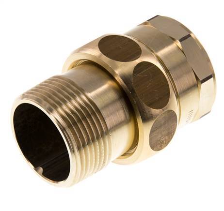 Rp 1 1/4'' x R 1 1/4'' F/M Raccord double en laiton 3-pièces avec joint plat 16 Bar