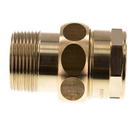 Rp 1 1/4'' x R 1 1/4'' F/M Raccord double en laiton 3-pièces avec joint plat 16 Bar