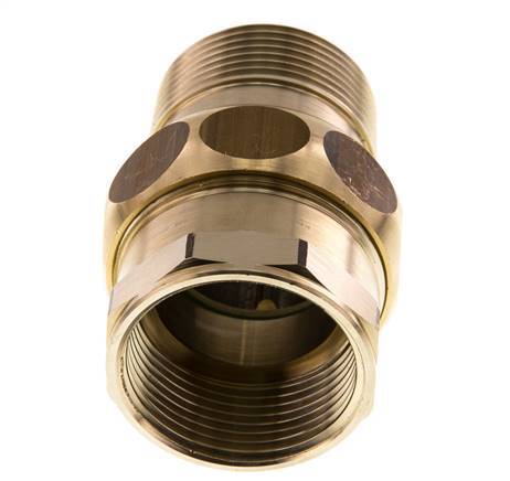 Rp 1 1/4'' x R 1 1/4'' F/M Raccord double en laiton 3-pièces avec joint plat 16 Bar