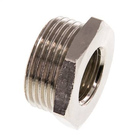 G 1/2'' x G 1'' F/M Bague réductrice en laiton nickelé 16 Bar [2 Pièces]