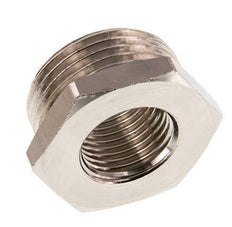 G 1/2'' x G 1'' F/M Bague réductrice en laiton nickelé 16 Bar [2 Pièces]