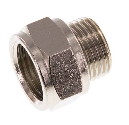 G 1/2'' F/M Extension en laiton nickelé 16 Bar - 16 mm [2 Pièces]