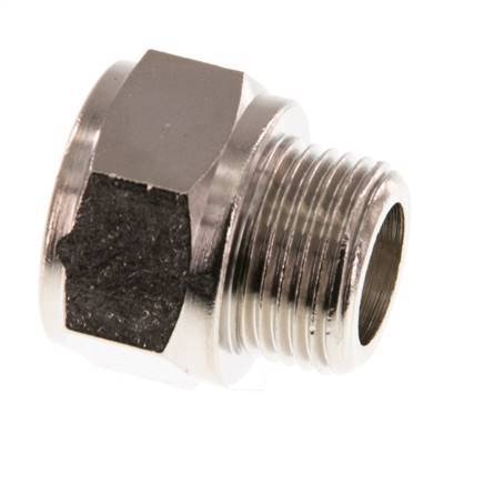 G 3/8'' F/M Nickel plated Brass Extension 16 Bar - 14 mm [2 Pieces]