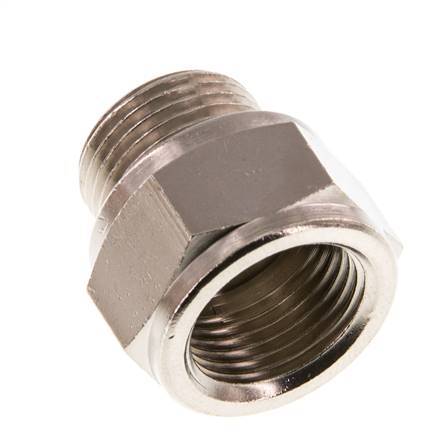 G 3/8'' F/M Nickel plated Brass Extension 16 Bar - 14 mm [2 Pieces]