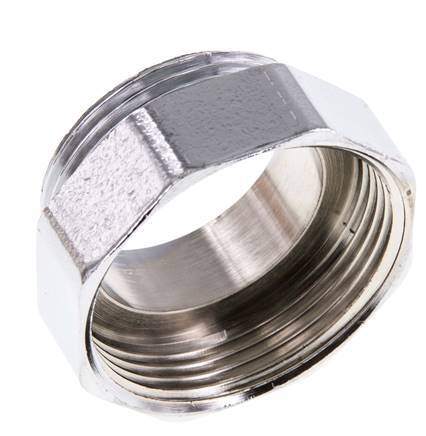 G 1 1/2'' x G 1 1/4'' F/M Bague réductrice en laiton nickelé 16 Bar