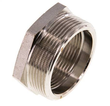 G 1 1/2'' x G 2'' F/M Bague réductrice en laiton nickelé 16 Bar