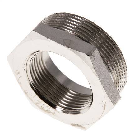 G 1 1/4'' x G 2'' F/M Bague réductrice en laiton nickelé 16 Bar