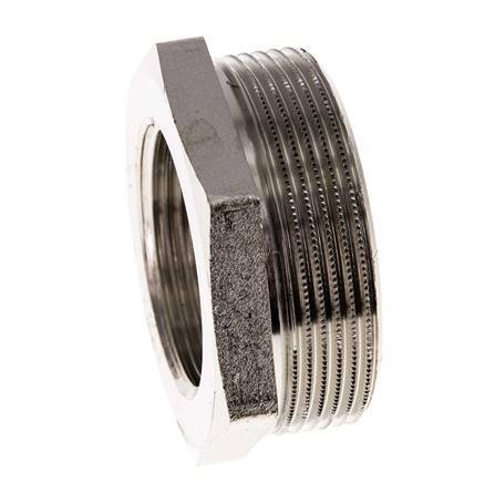 G 1 1/4'' x G 2'' F/M Bague réductrice en laiton nickelé 16 Bar