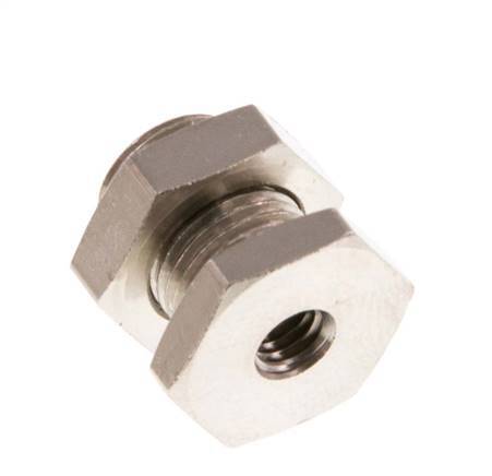 M5 x G 1/8'' F/M Nickel plated Brass Bulkhead Fitting 16 Bar [2 Pieces]
