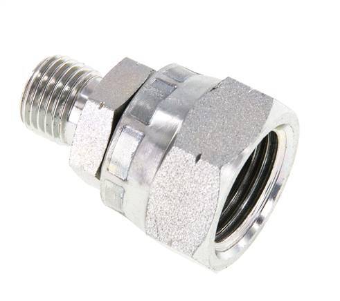 Adaptateur réducteur en acier zingué G 1/2'' x G 1/4'' F/M 300 Bar - Hydraulique