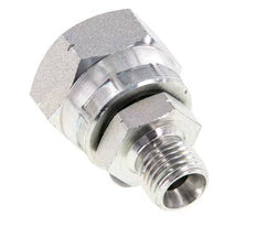 Adaptateur réducteur en acier zingué G 1/2'' x G 1/4'' F/M 300 Bar - Hydraulique
