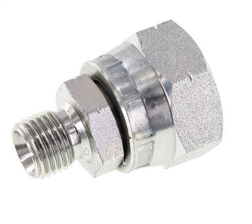 Adaptateur réducteur en acier zingué G 1/2'' x G 1/4'' F/M 300 Bar - Hydraulique