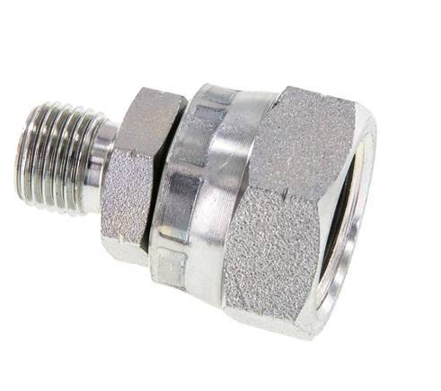 Adaptateur réducteur en acier zingué G 1/2'' x G 1/4'' F/M 300 Bar - Hydraulique