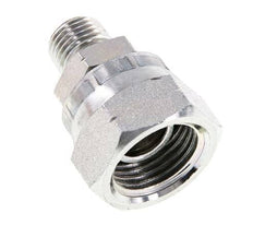 Adaptateur réducteur en acier zingué G 1/2'' x G 1/4'' F/M 300 Bar - Hydraulique