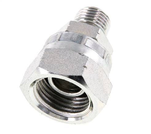 Adaptateur réducteur en acier zingué G 1/2'' x G 1/4'' F/M 300 Bar - Hydraulique