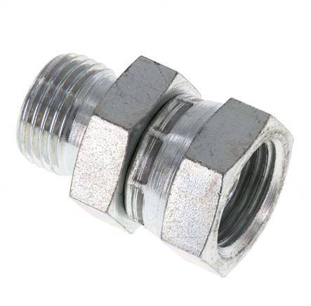 Adaptateur réducteur en acier zingué G 1/2'' F/M 300 Bar - Hydraulique