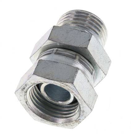 Adaptateur réducteur en acier zingué G 1/2'' F/M 300 Bar - Hydraulique
