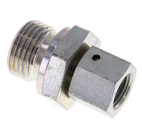 Adaptateur réducteur en acier zingué G 1/4'' x G 1/2'' F/M 350 Bar - Hydraulique