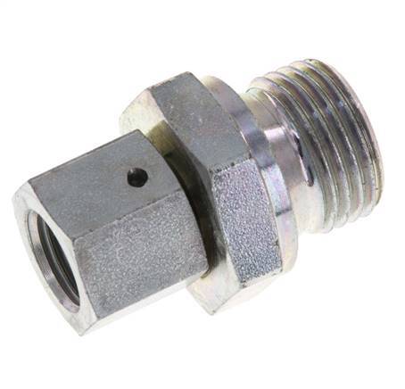 Adaptateur réducteur en acier zingué G 1/4'' x G 1/2'' F/M 350 Bar - Hydraulique