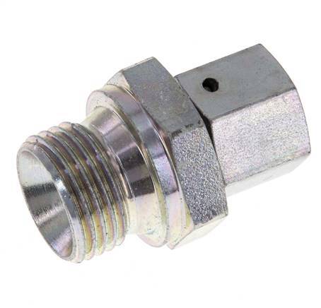Adaptateur réducteur en acier zingué G 1/4'' x G 1/2'' F/M 350 Bar - Hydraulique