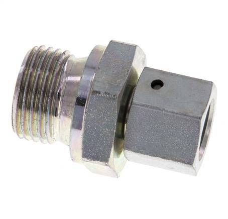 Adaptateur réducteur en acier zingué G 1/4'' x G 1/2'' F/M 350 Bar - Hydraulique