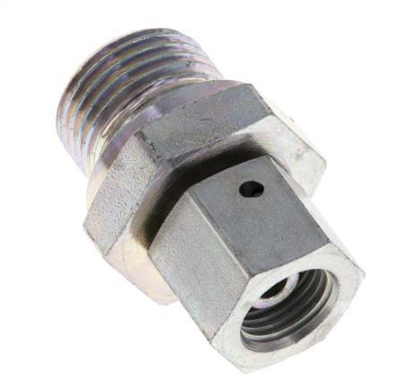 Adaptateur réducteur en acier zingué G 1/4'' x G 1/2'' F/M 350 Bar - Hydraulique