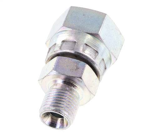 G 1/4'' x G 1/8'' F/M Zinc plated Steel Reducing Adapter 400 Bar - Hydraulic