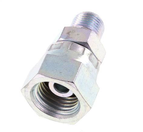 G 1/4'' x G 1/8'' F/M Zinc plated Steel Reducing Adapter 400 Bar - Hydraulic