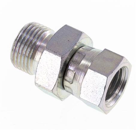 G 1/4'' x G 3/8'' F/M Zinc plated Steel Reducing Adapter 325 Bar - Hydraulic