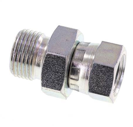 G 1/4'' x G 3/8'' F/M Zinc plated Steel Reducing Adapter 325 Bar - Hydraulic