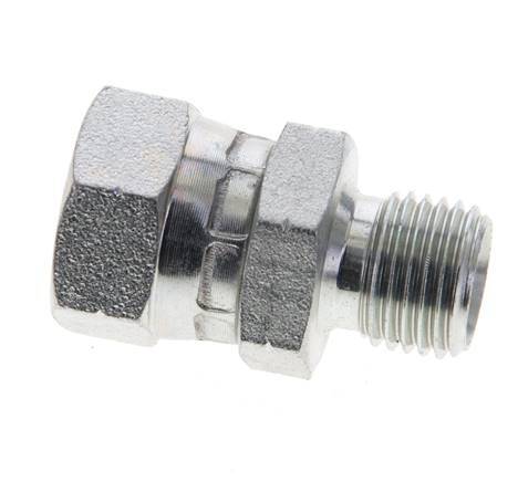 G 1/4'' F/M Zinc plated Steel Reducing Adapter 350 Bar - Hydraulic [2 Pieces]