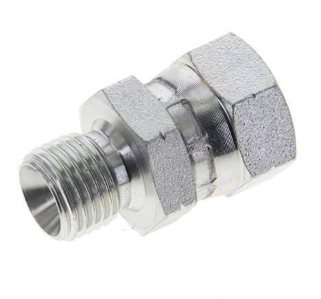 Adaptateur réducteur en acier zingué G 1/4'' F/M 350 Bar - Hydraulique [2 Pièces].