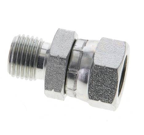 Adaptateur réducteur en acier zingué G 1/4'' F/M 350 Bar - Hydraulique [2 Pièces].