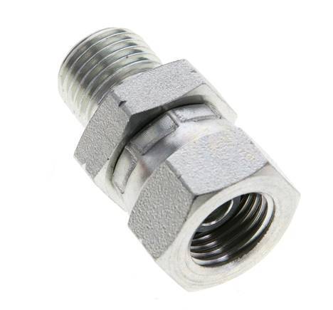 G 1/4'' F/M Zinc plated Steel Reducing Adapter 350 Bar - Hydraulic [2 Pieces]